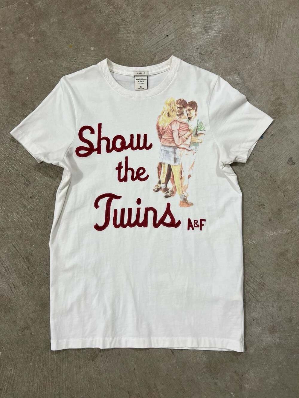 Vintage Abercrombie & Fitch Rare Show the Twins Humor Graphic T Shirt Men’s S